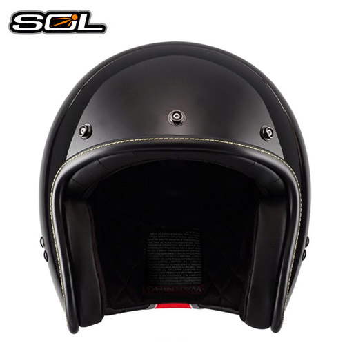 [SOL] AO-1 유광블랙 클래식 오픈페이스 헬멧
